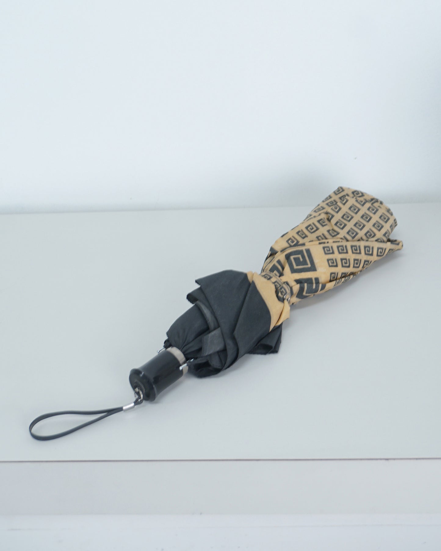 1970s Umbrella with Allover Pierre Cardin Print