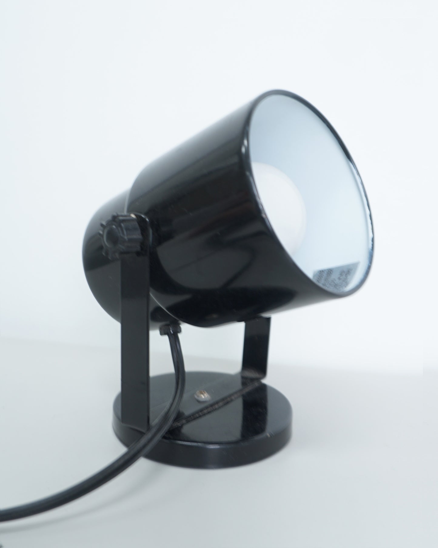 1980s Black Metal Accent Light Sconce