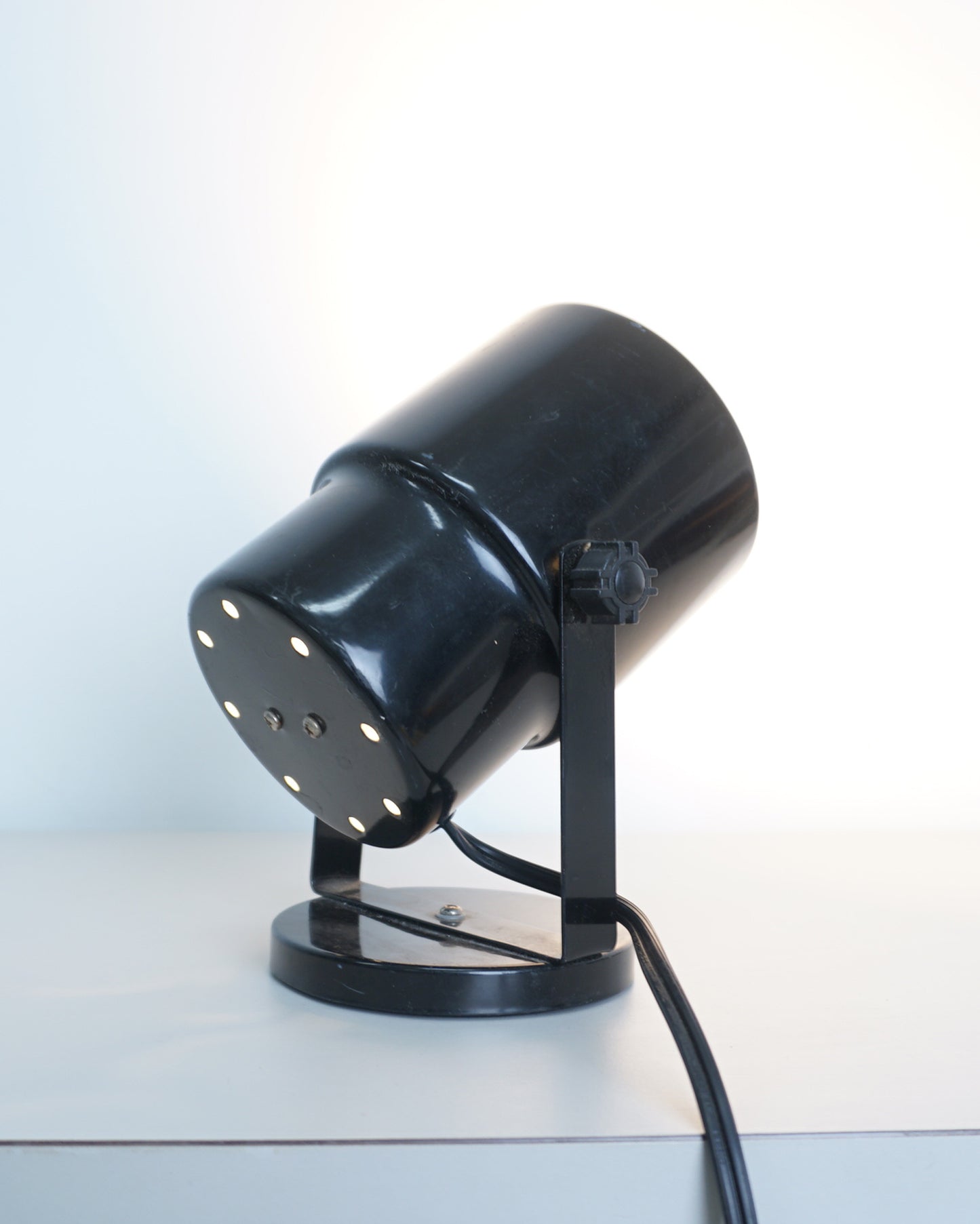 1980s Black Metal Accent Light Sconce