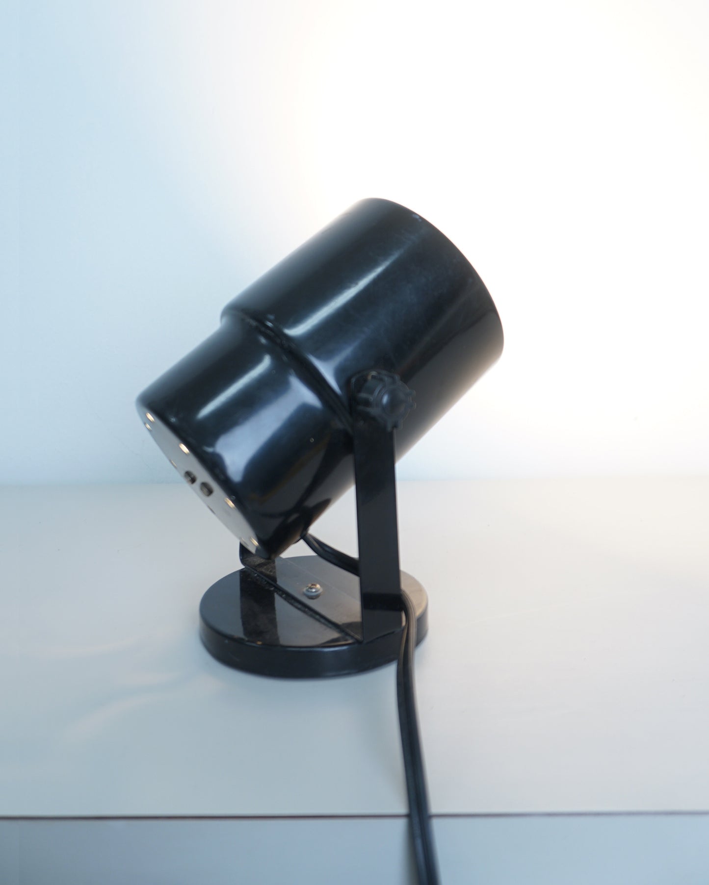 1980s Black Metal Accent Light Sconce