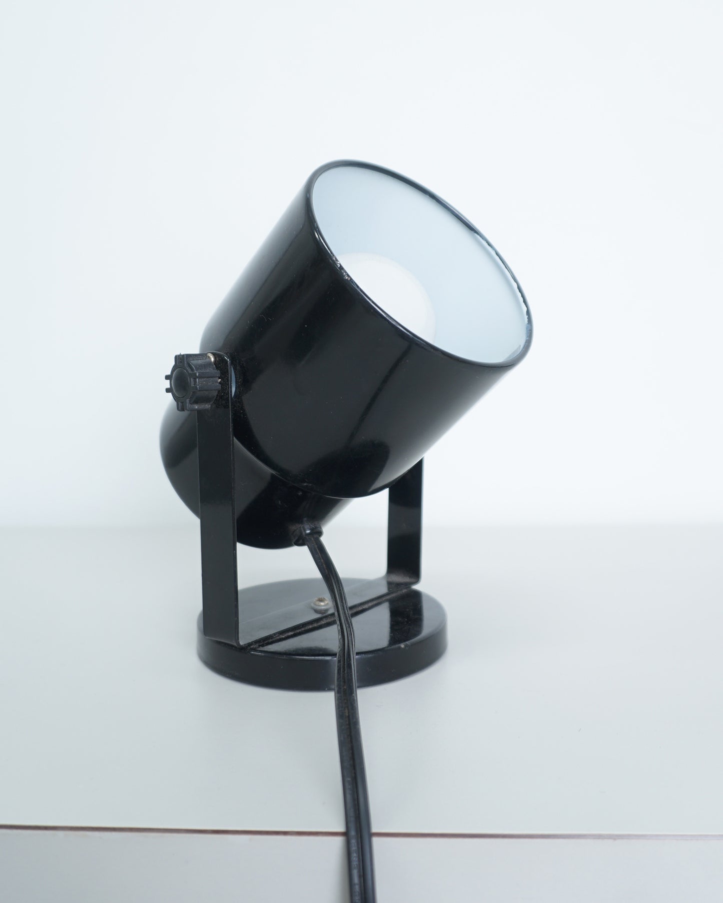 1980s Black Metal Accent Light Sconce