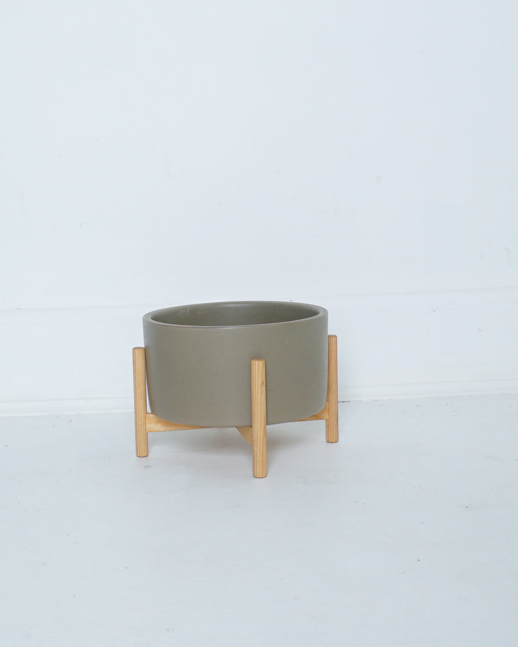 Modernica Case-Study Ceramics Cylinder Charcoal Grey Planter
