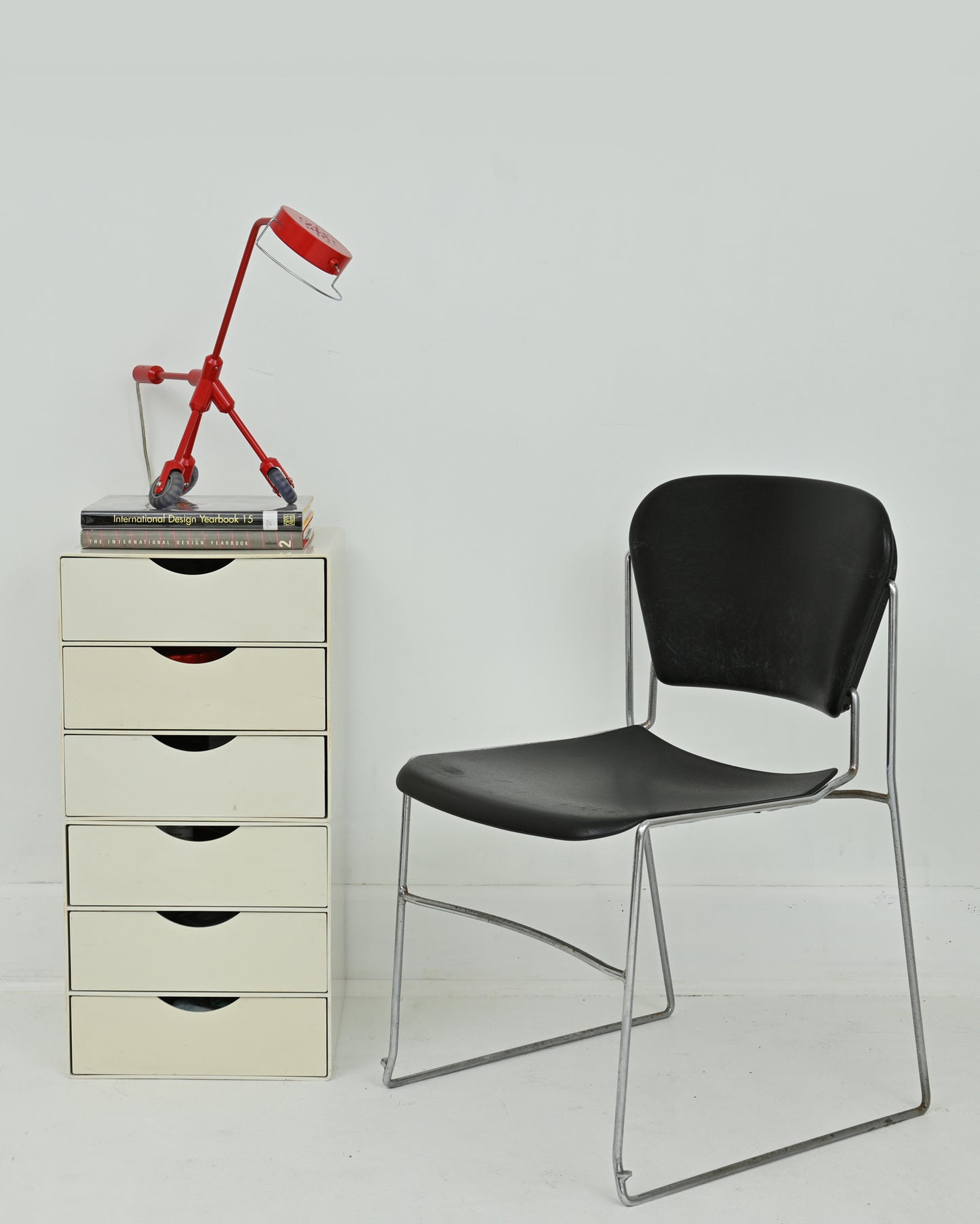 1970s Cream Plastic Three-Drawer Cube