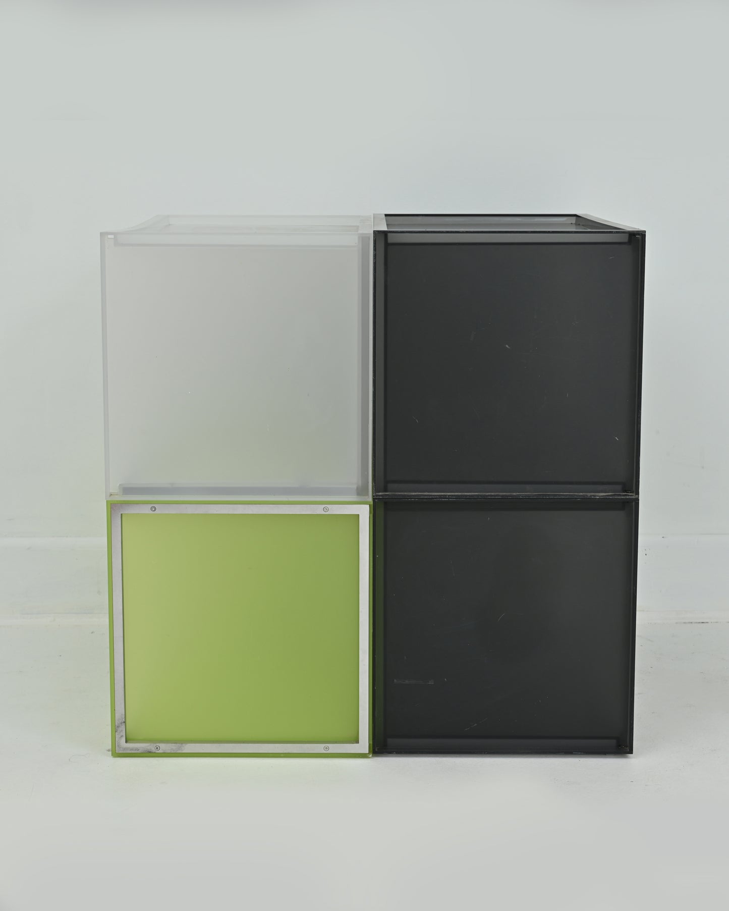 1990s Acrylic Resin and Steel “One” Wall Unit by Piero Lissoni for Kartell