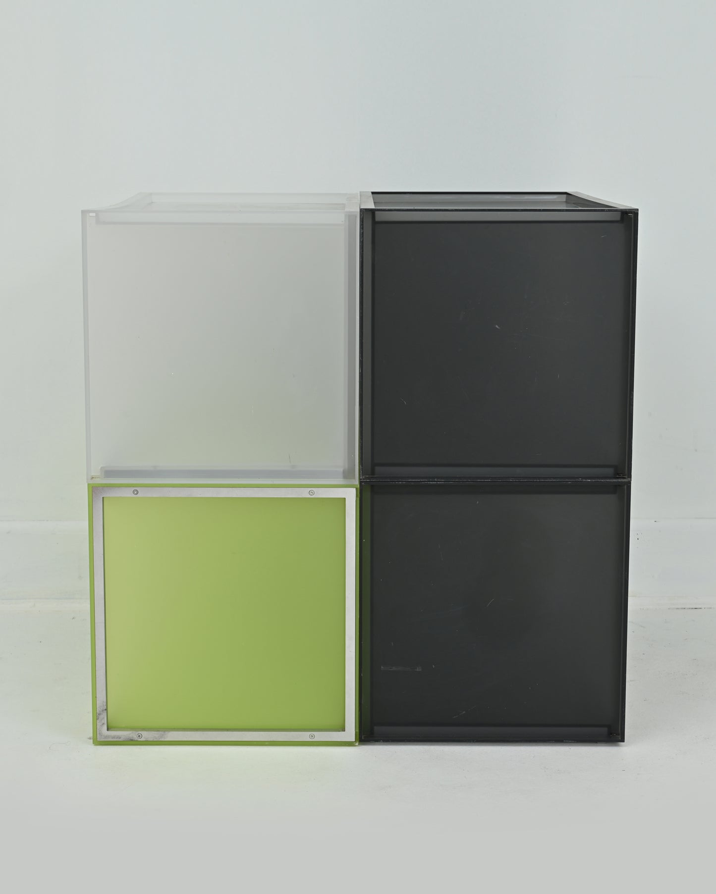 1990s Acrylic Resin and Steel “One” Wall Unit by Piero Lissoni for Kartell