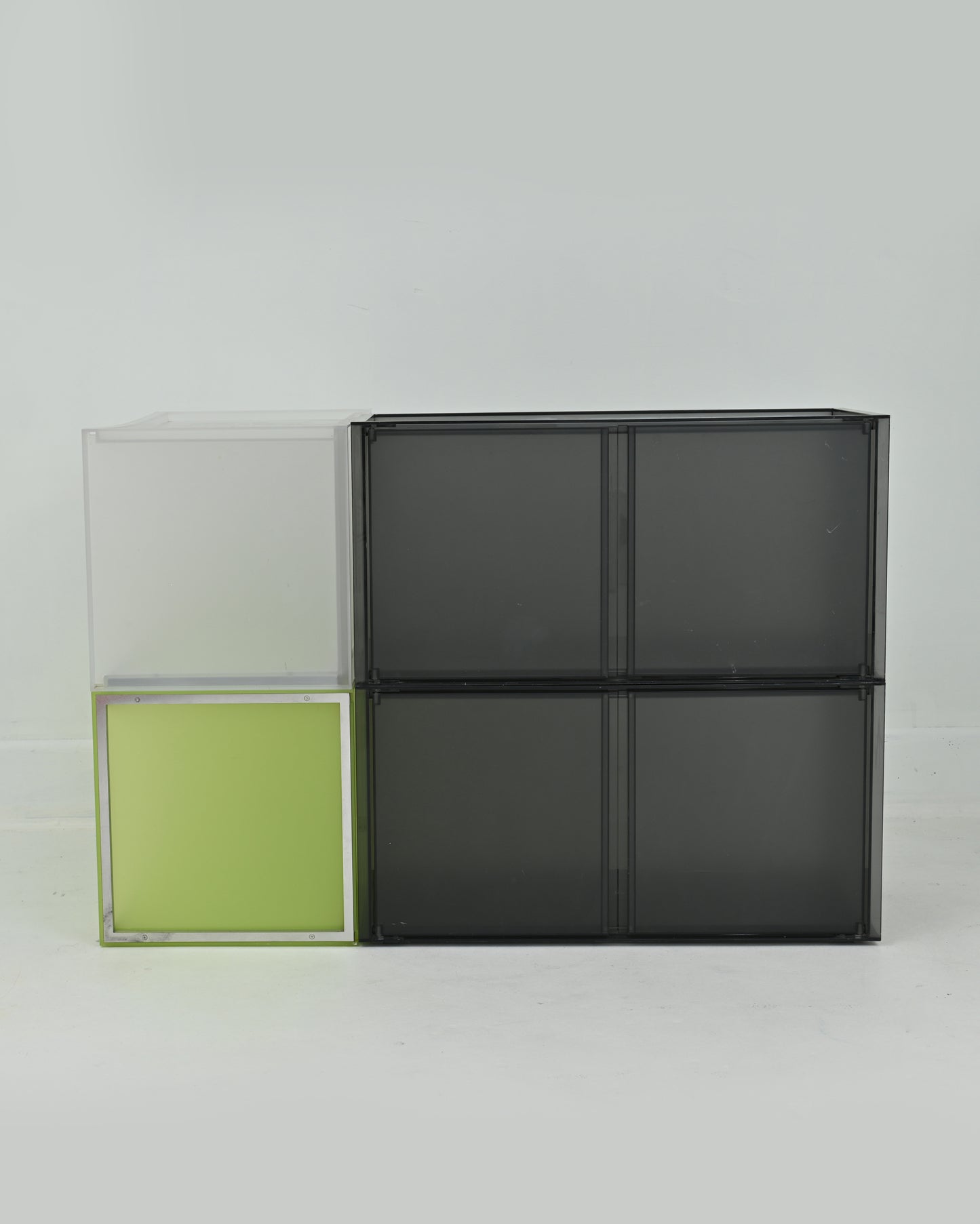 1990s Acrylic Resin and Steel “One” Wall Unit by Piero Lissoni for Kartell