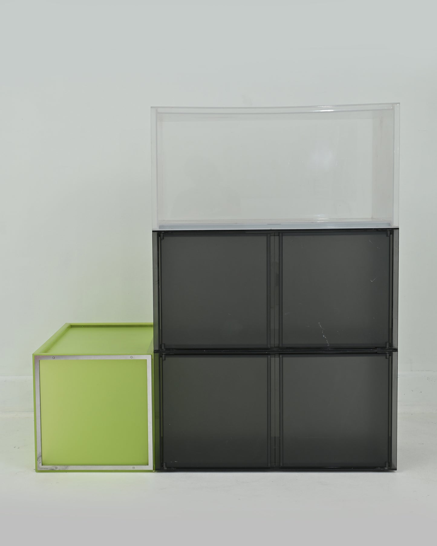 1990s Acrylic Resin and Steel “One” Wall Unit by Piero Lissoni for Kartell