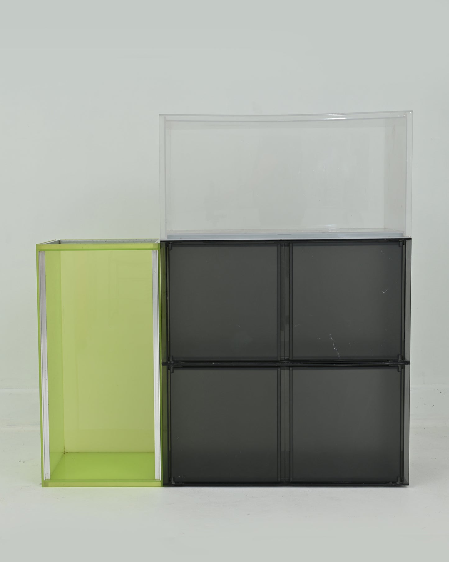 1990s Acrylic Resin and Steel “One” Wall Unit by Piero Lissoni for Kartell