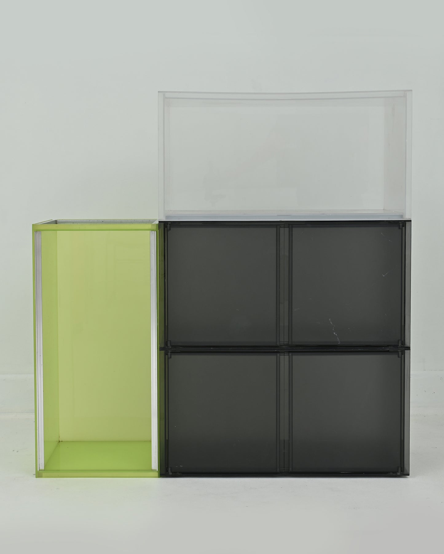 1990s Acrylic Resin and Steel “One” Wall Unit by Piero Lissoni for Kartell