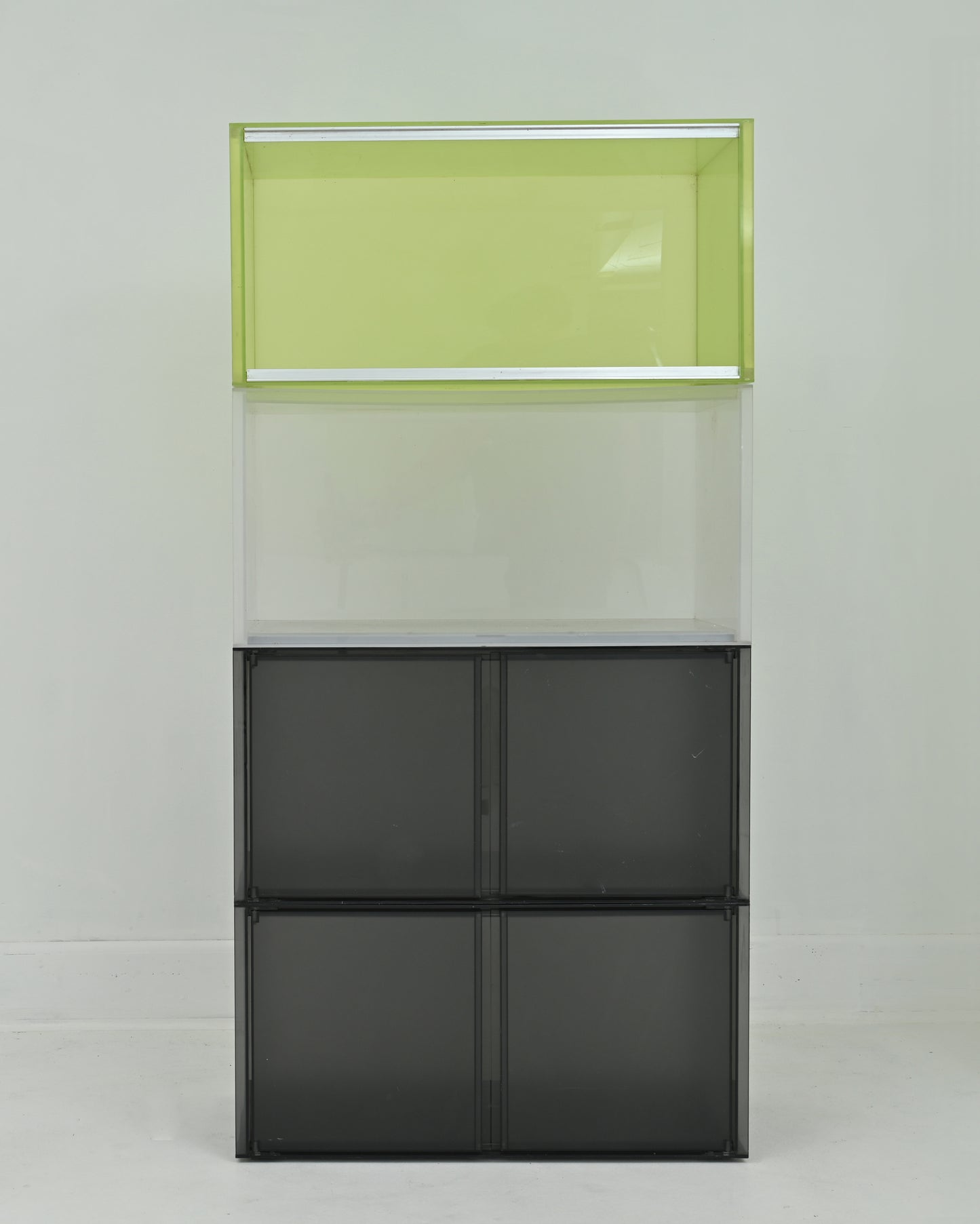 1990s Acrylic Resin and Steel “One” Wall Unit by Piero Lissoni for Kartell