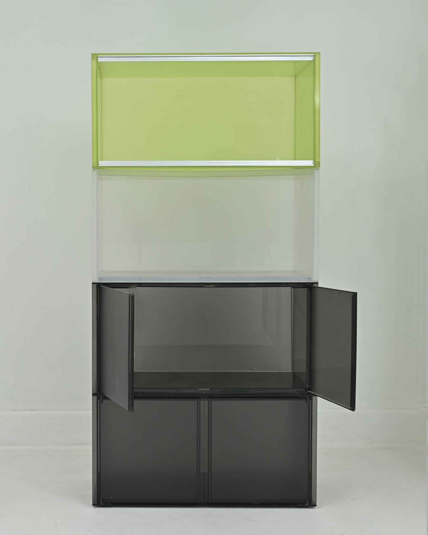 1990s Acrylic Resin and Steel “One” Wall Unit by Piero Lissoni for Kartell