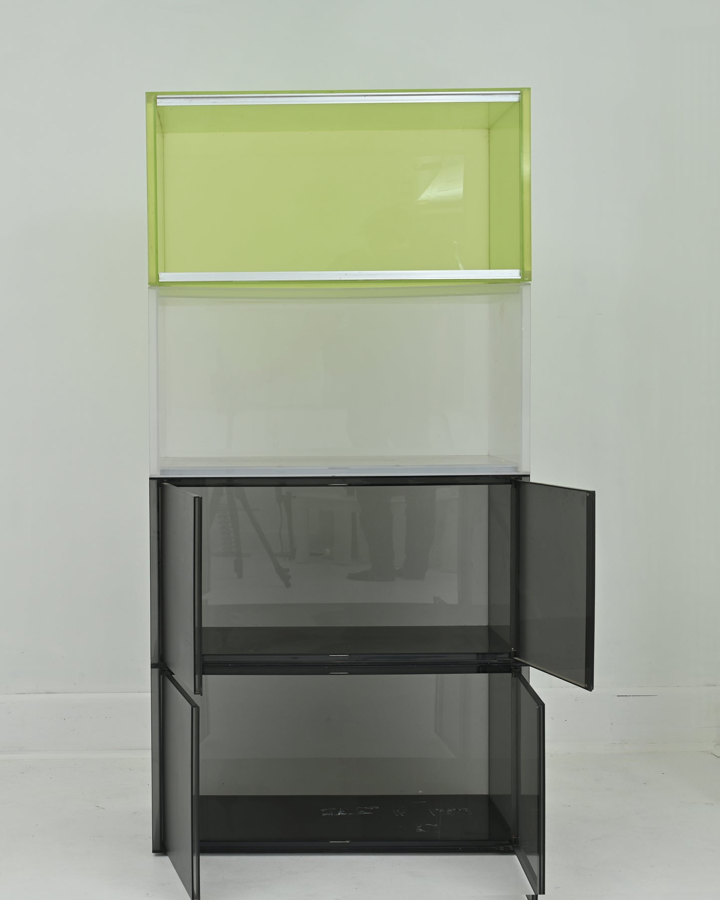 1990s Acrylic Resin and Steel “One” Wall Unit by Piero Lissoni for Kartell