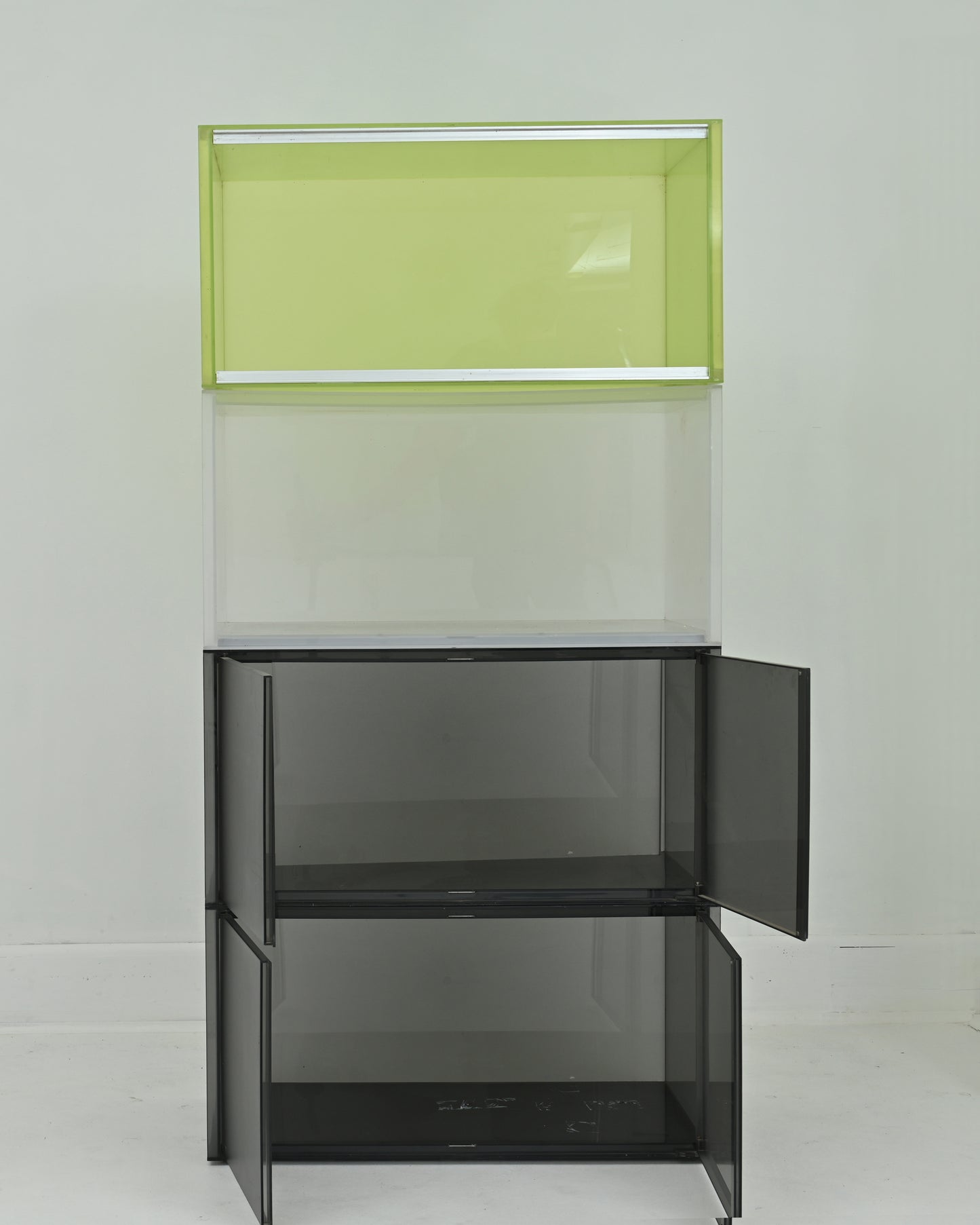 1990s Acrylic Resin and Steel “One” Wall Unit by Piero Lissoni for Kartell