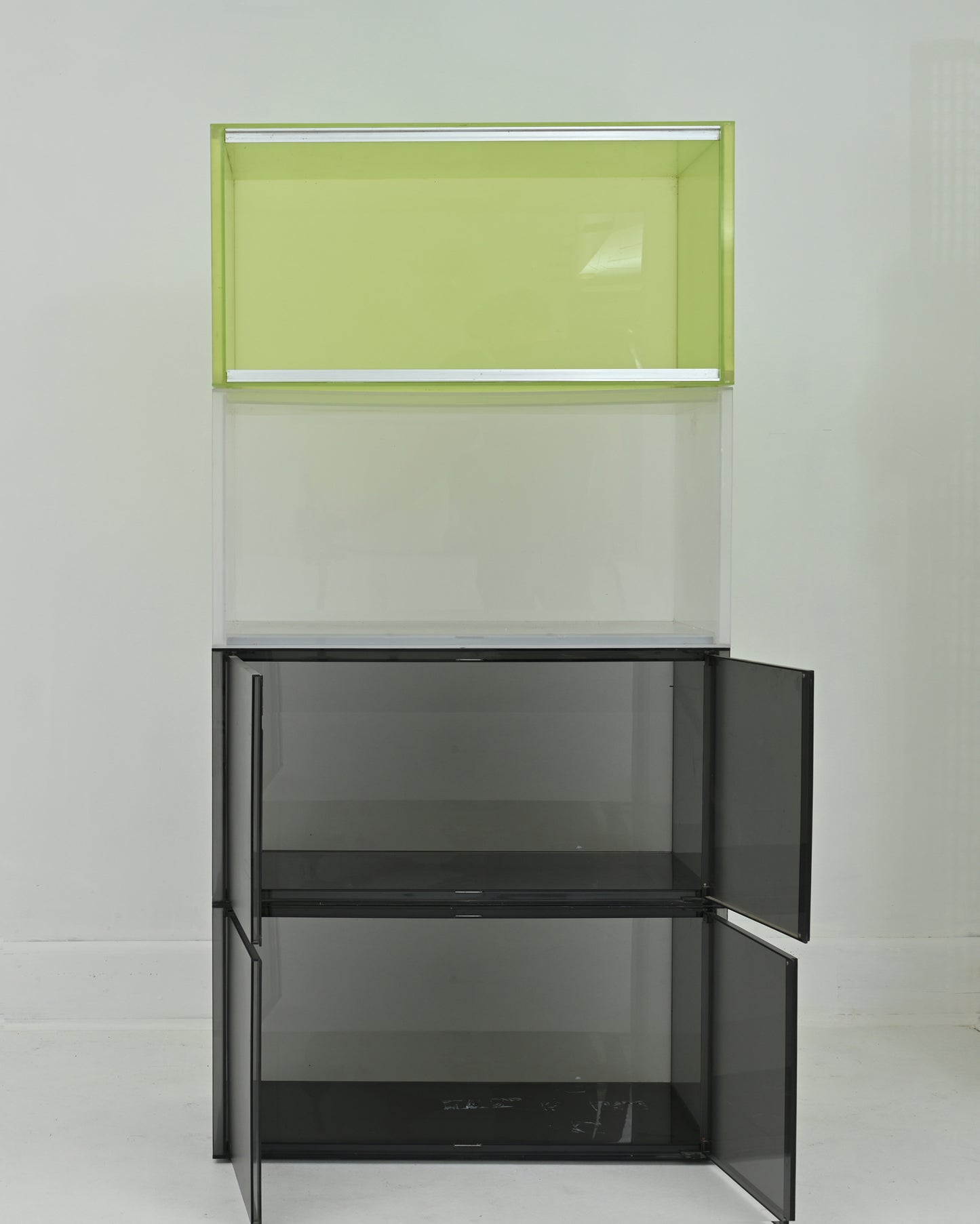 1990s Acrylic Resin and Steel “One” Wall Unit by Piero Lissoni for Kartell