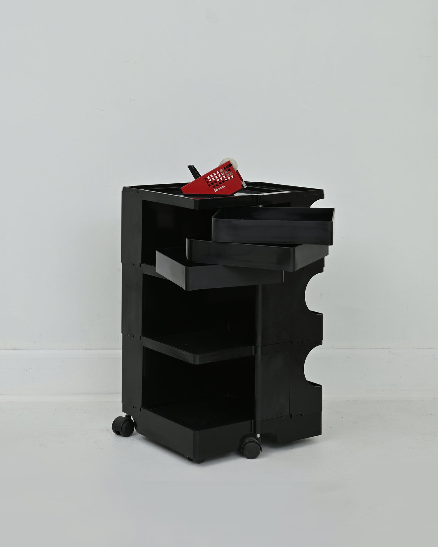 1970s Black Boby Trolley by Joe Colombo for Bieffeplast