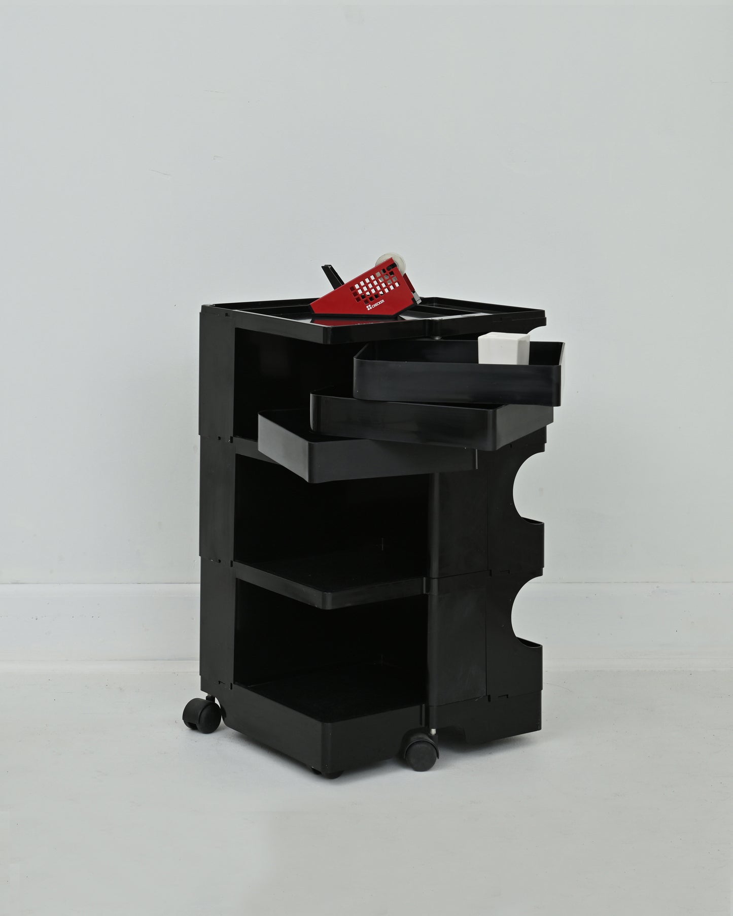1970s Black Boby Trolley by Joe Colombo for Bieffeplast
