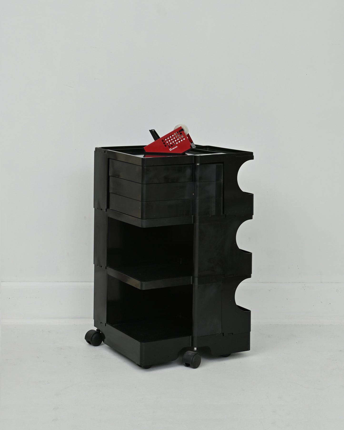 1970s Black Boby Trolley by Joe Colombo for Bieffeplast