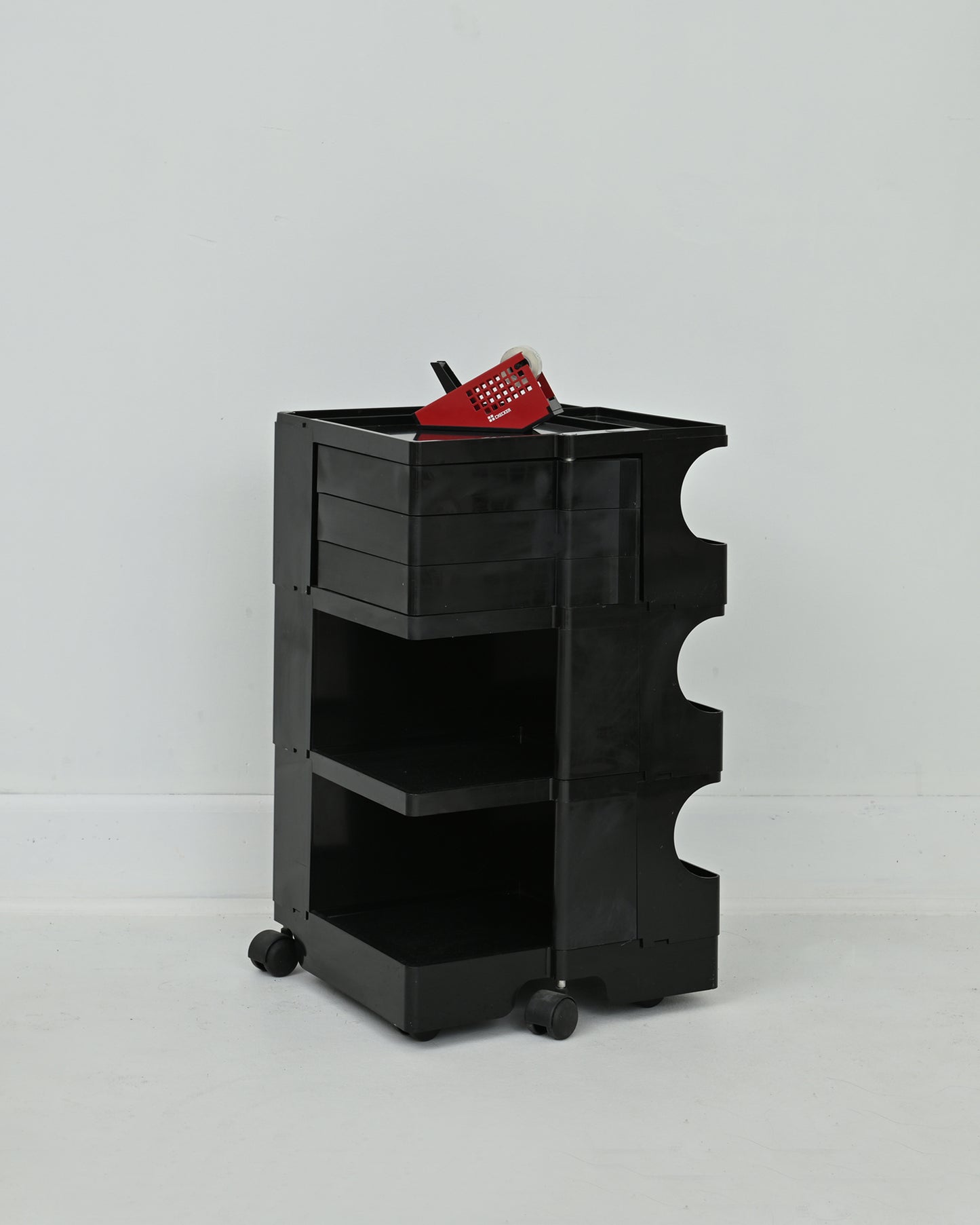 1970s Black Boby Trolley by Joe Colombo for Bieffeplast