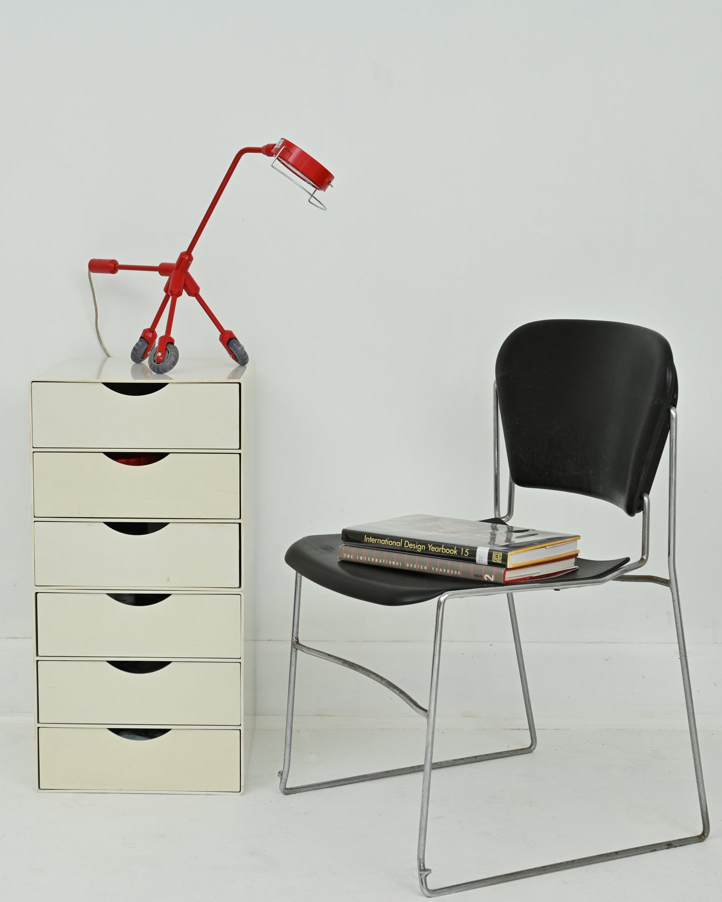1970s Cream Plastic Three-Drawer Cube