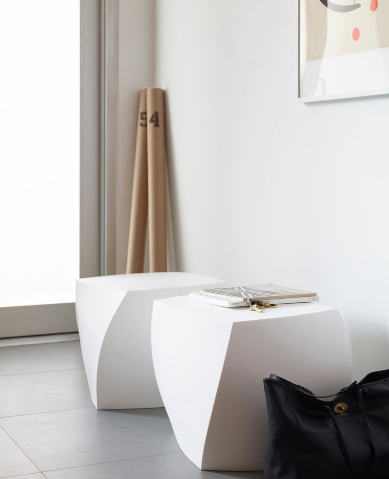 Gehry Left Twist Cube by Heller — Contemporary Stool, originally designed 2004