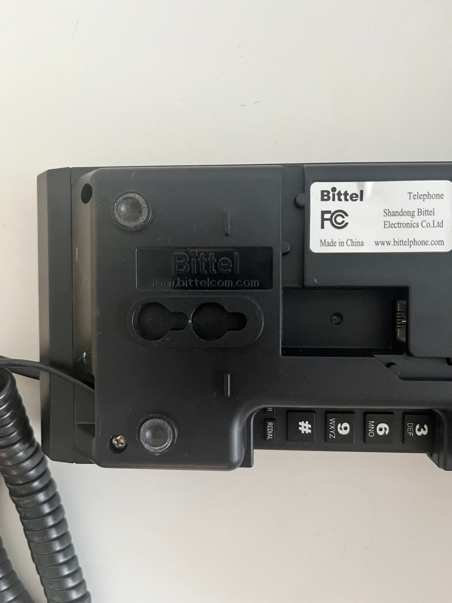 1990s Y2K Vintage Bittel Sleek Contemporary Black Phone