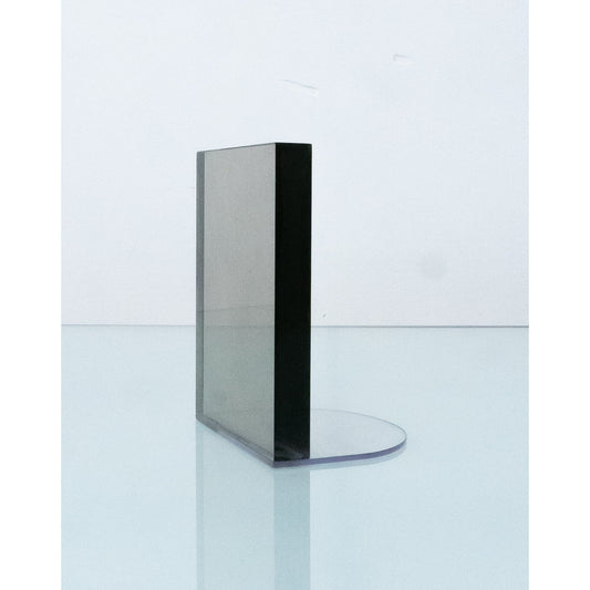 1980s Acrylic Smoked Gray Book End