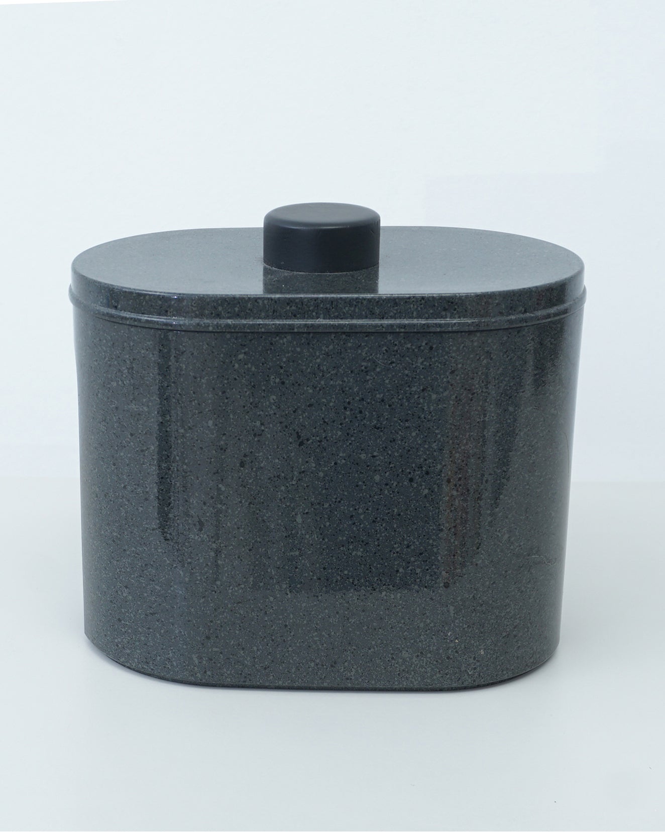 1970s Oblong Ice Bucket with Faux Granite Finish Made in Japan