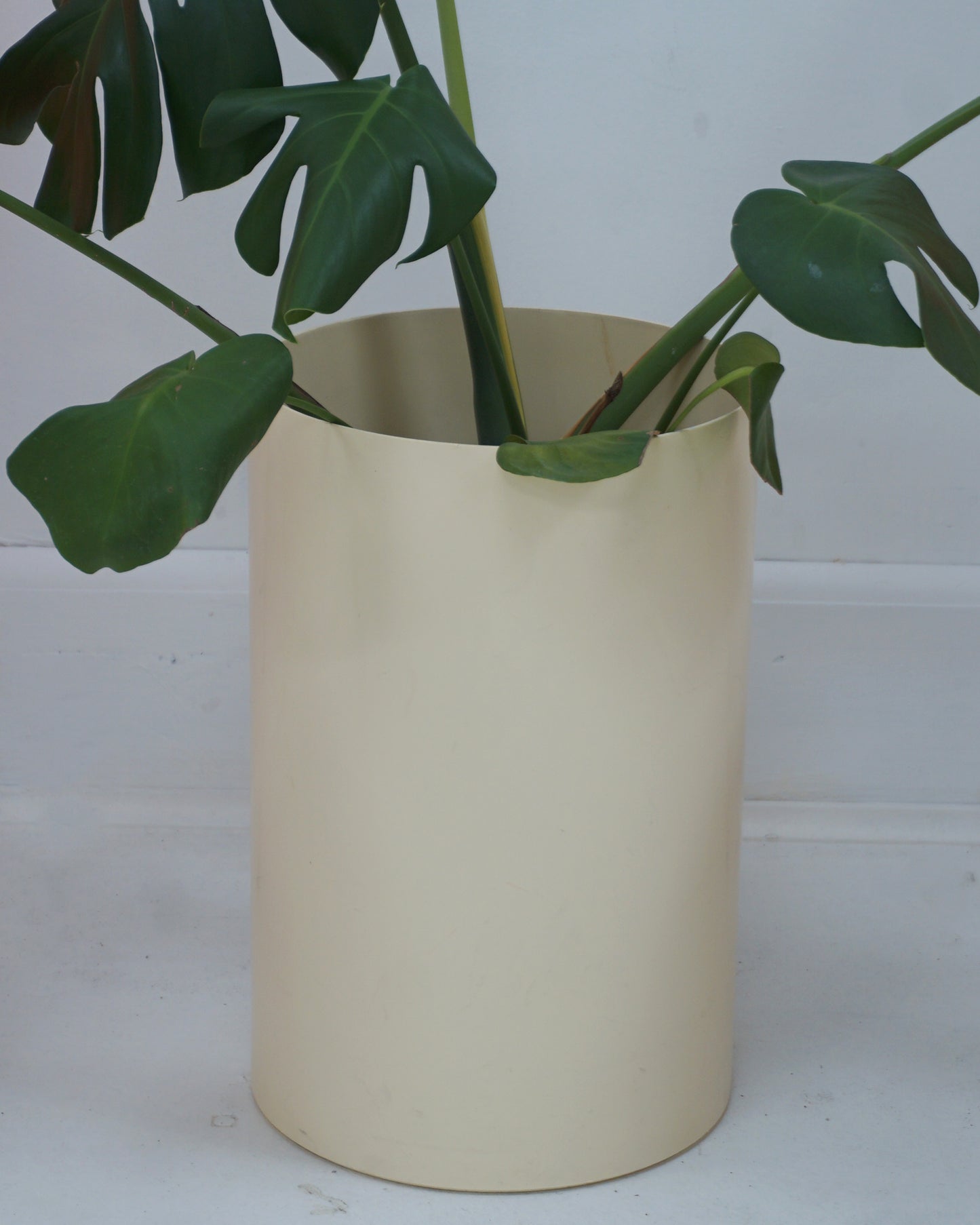 1970s Beige Kartell Space-Age Umbrella Holder, Wastebasket, and Planter