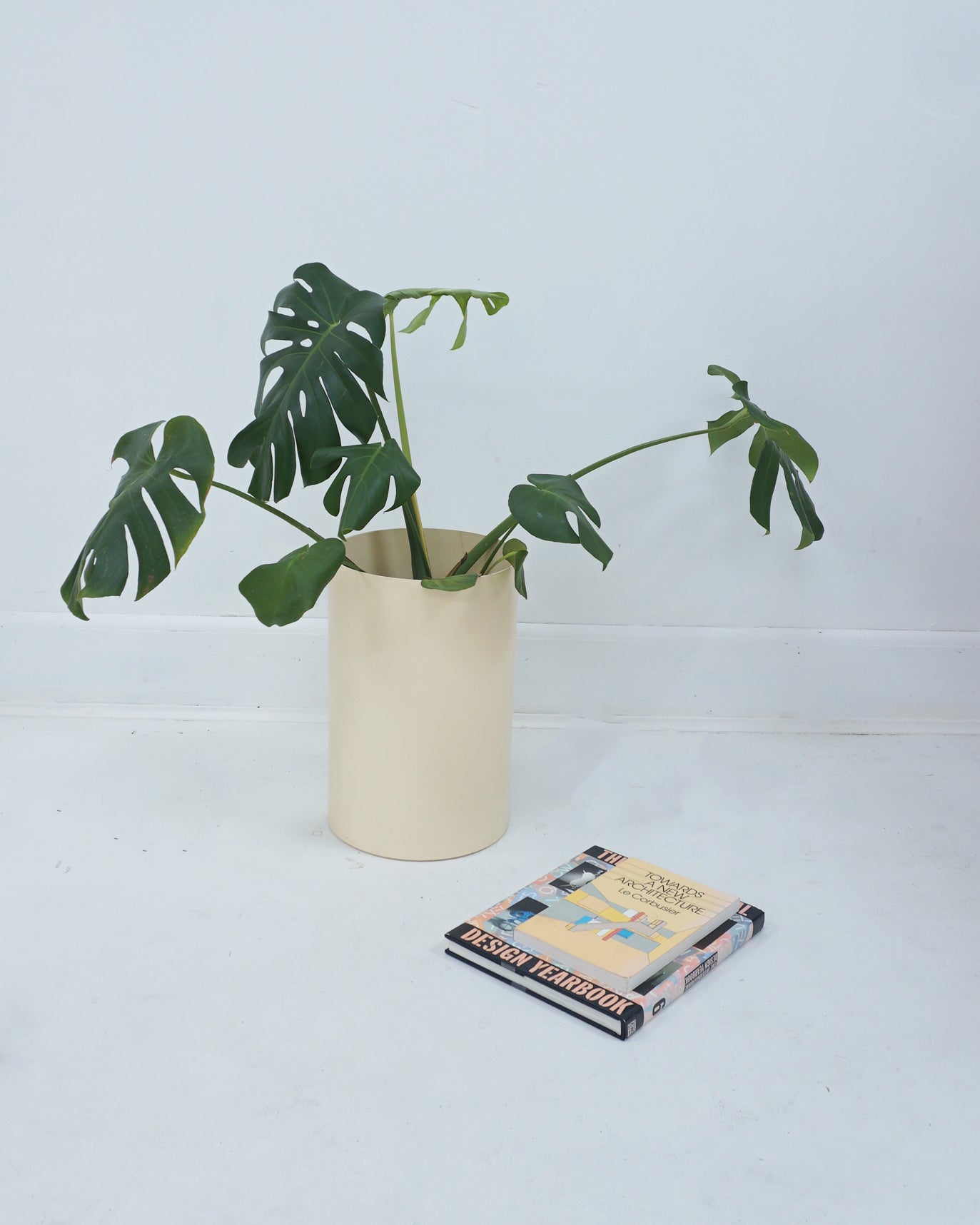 1970s Beige Kartell Space-Age Umbrella Holder, Wastebasket, and Planter