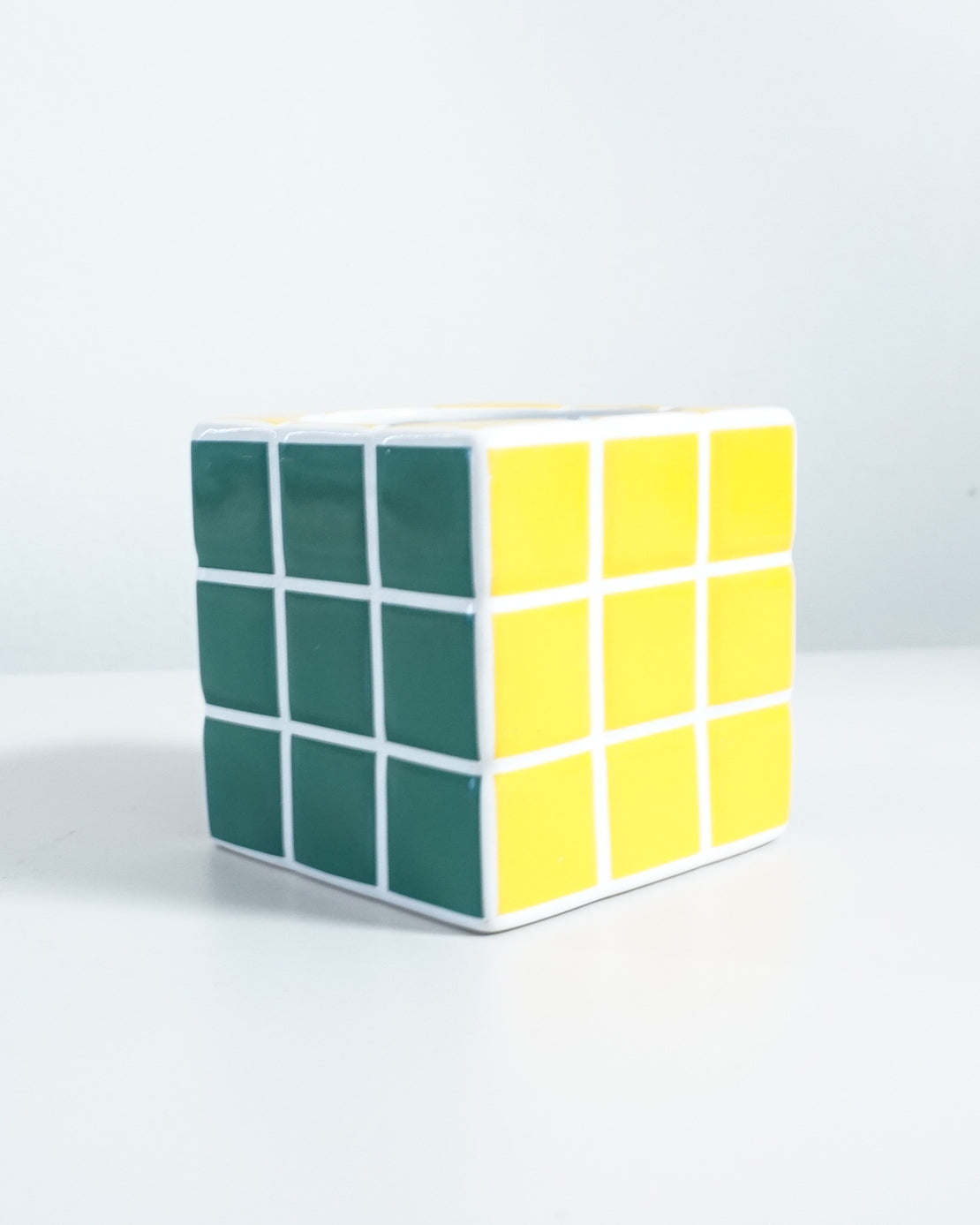 1980s Tile in the Style of Rubik's Cube Ceramic Mug