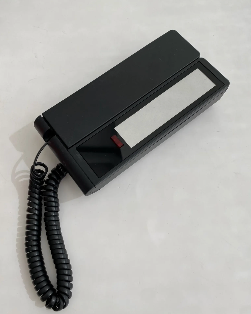 1990s Y2K Vintage Bittel Sleek Contemporary Black Phone