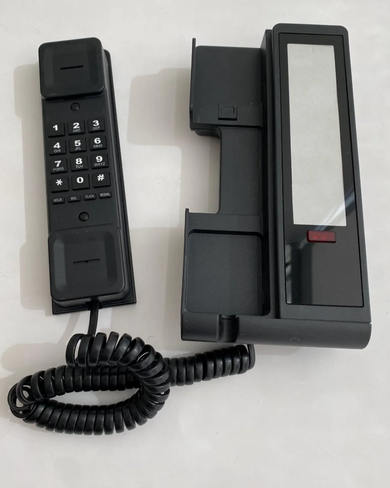 1990s Y2K Vintage Bittel Sleek Contemporary Black Phone
