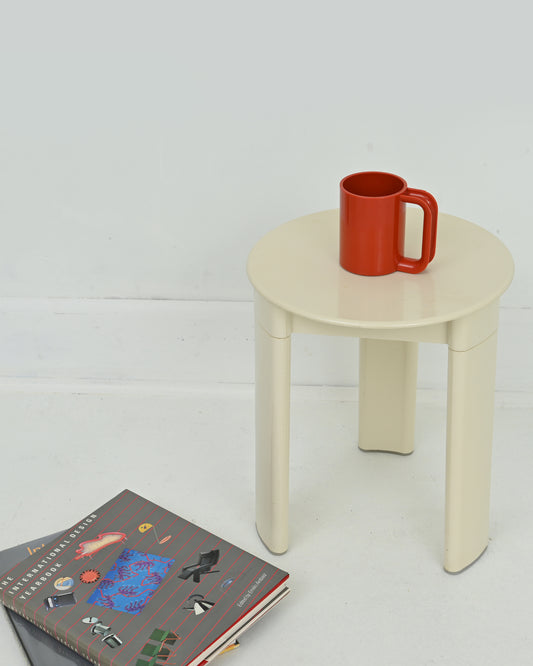 1970s Cream Trio Stool by Olaf Von Bohr for GEDY