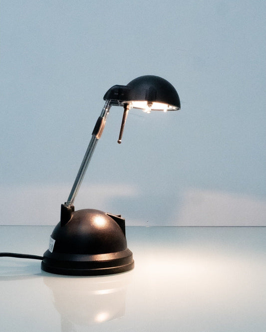 1990s Vintage IKEA Esspresivo Black Telescopic Halogen Desk Lamp