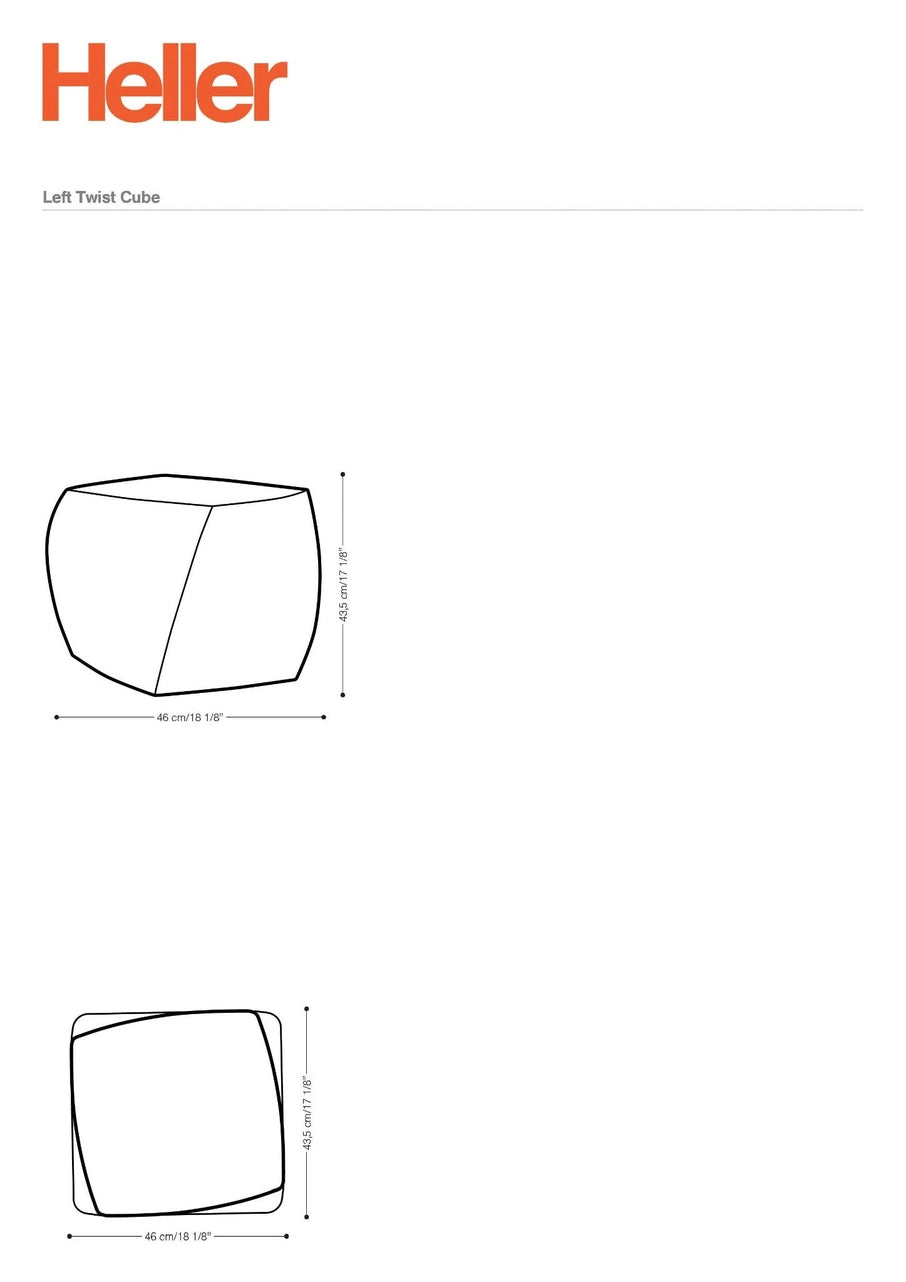 Gehry Left Twist Cube by Heller — Contemporary Stool, originally designed 2004
