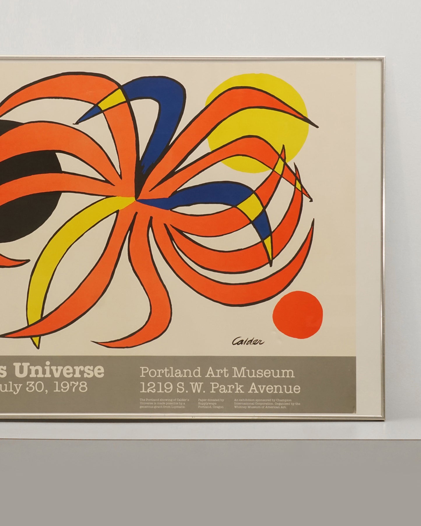 1977 Alexander Calder Exhibition Poster "Calder's Universe"