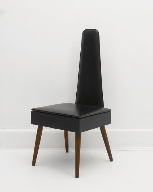 1960s Black Gentleman’s Valet Chair with Seat Storage