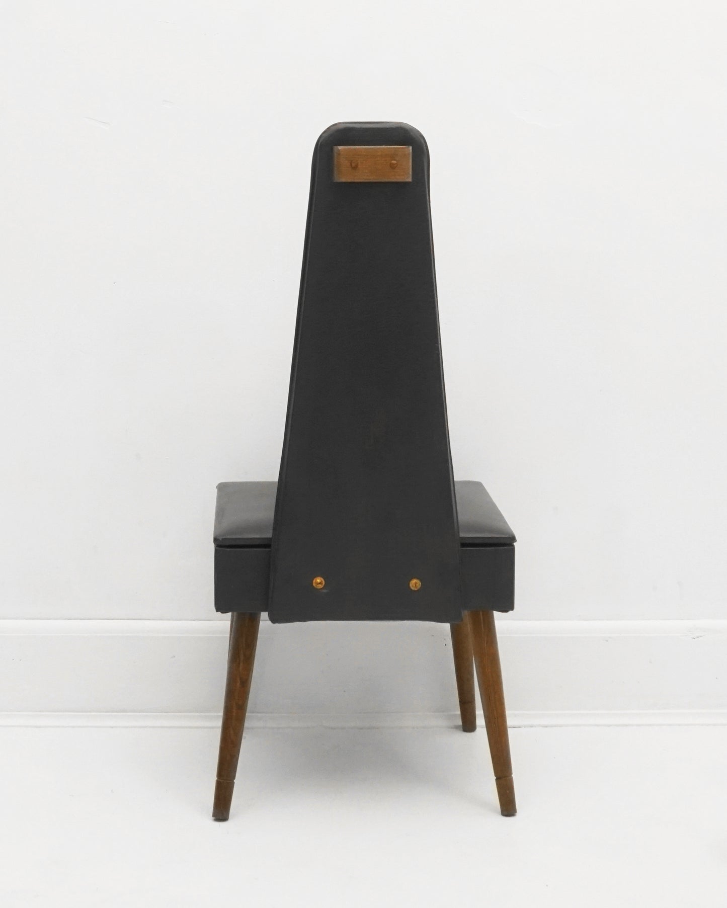 1960s Black Gentleman’s Valet Chair with Seat Storage