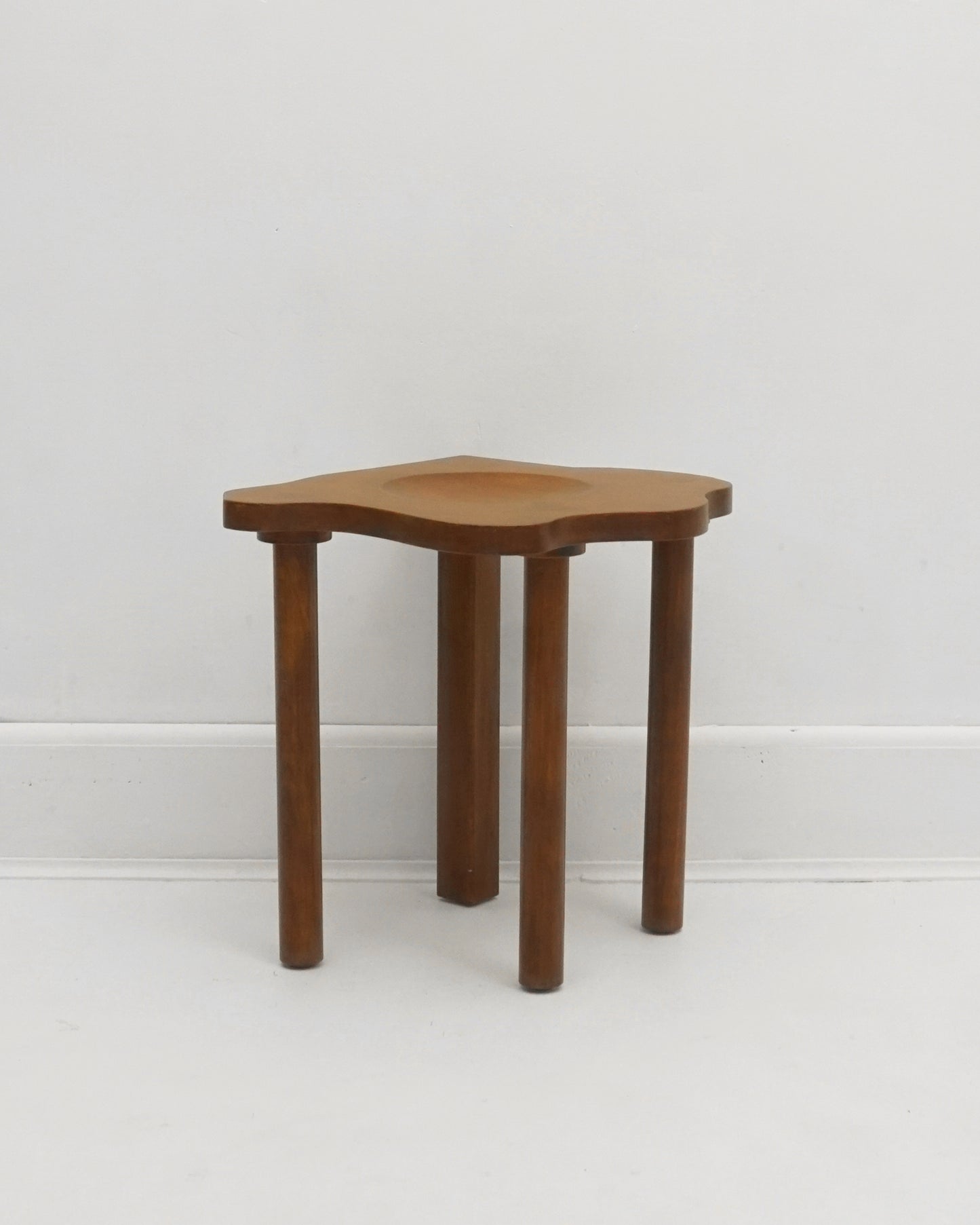 1980s Postmodern Oak Stool by E.R.A. Herbst