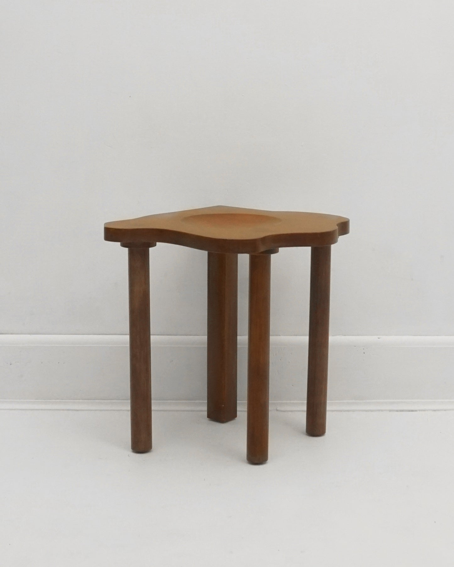 1980s Postmodern Oak Stool by E.R.A. Herbst