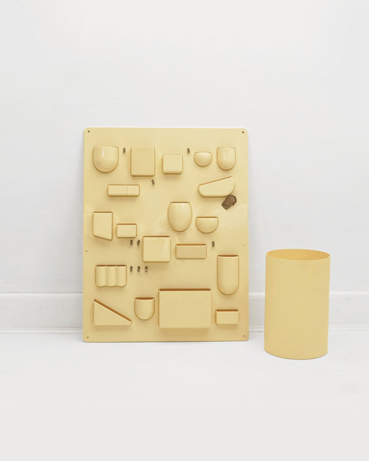 1960s Cream “Utensilo 1” Plastic Wall Storage Unit by Dorothee Maurer Becker for Design M