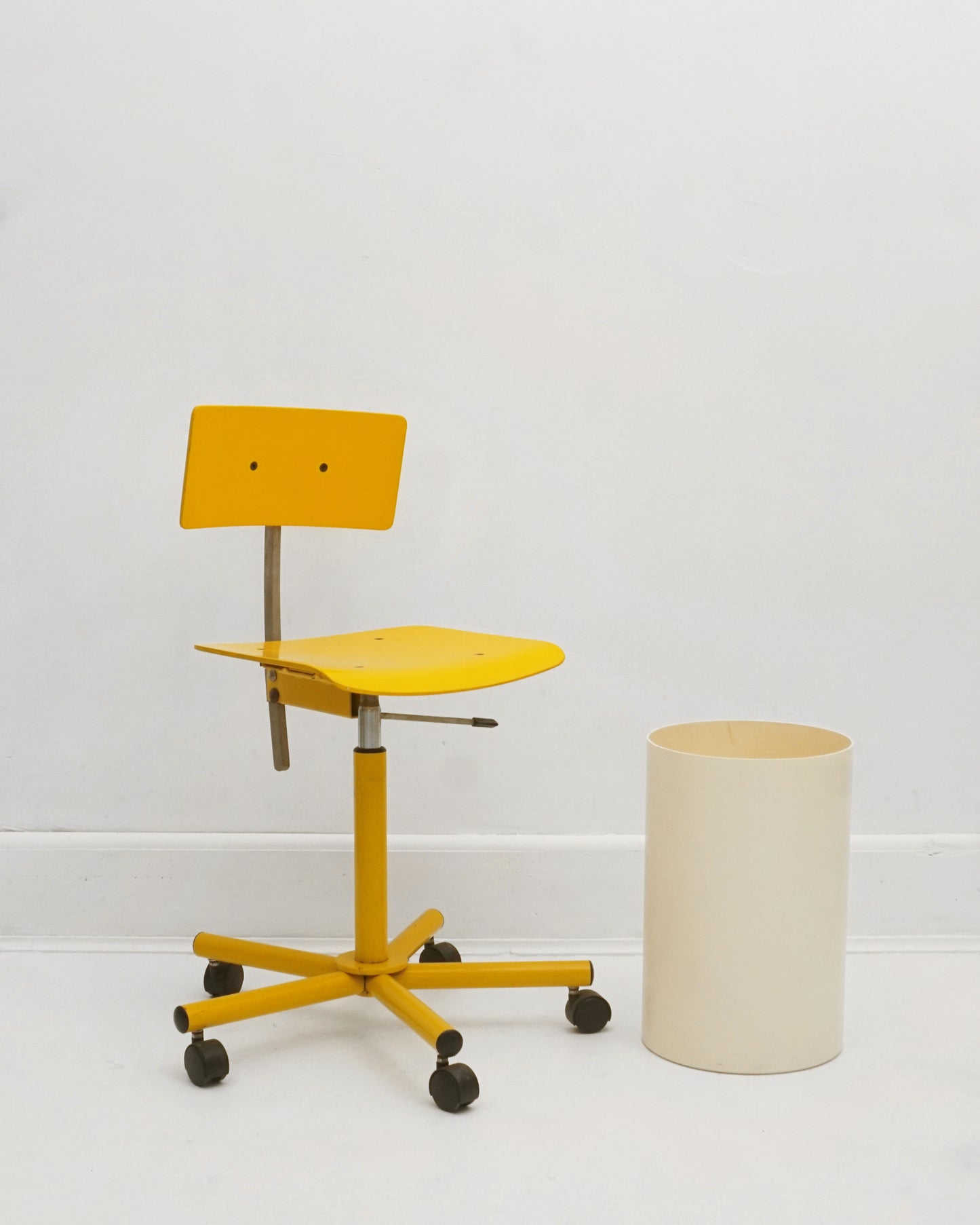 1980s Yellow Desk Chair by Anna Anselmi for Bieffeplast