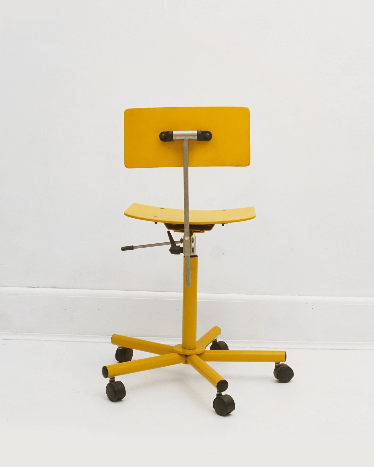 1980s Yellow Desk Chair by Anna Anselmi for Bieffeplast