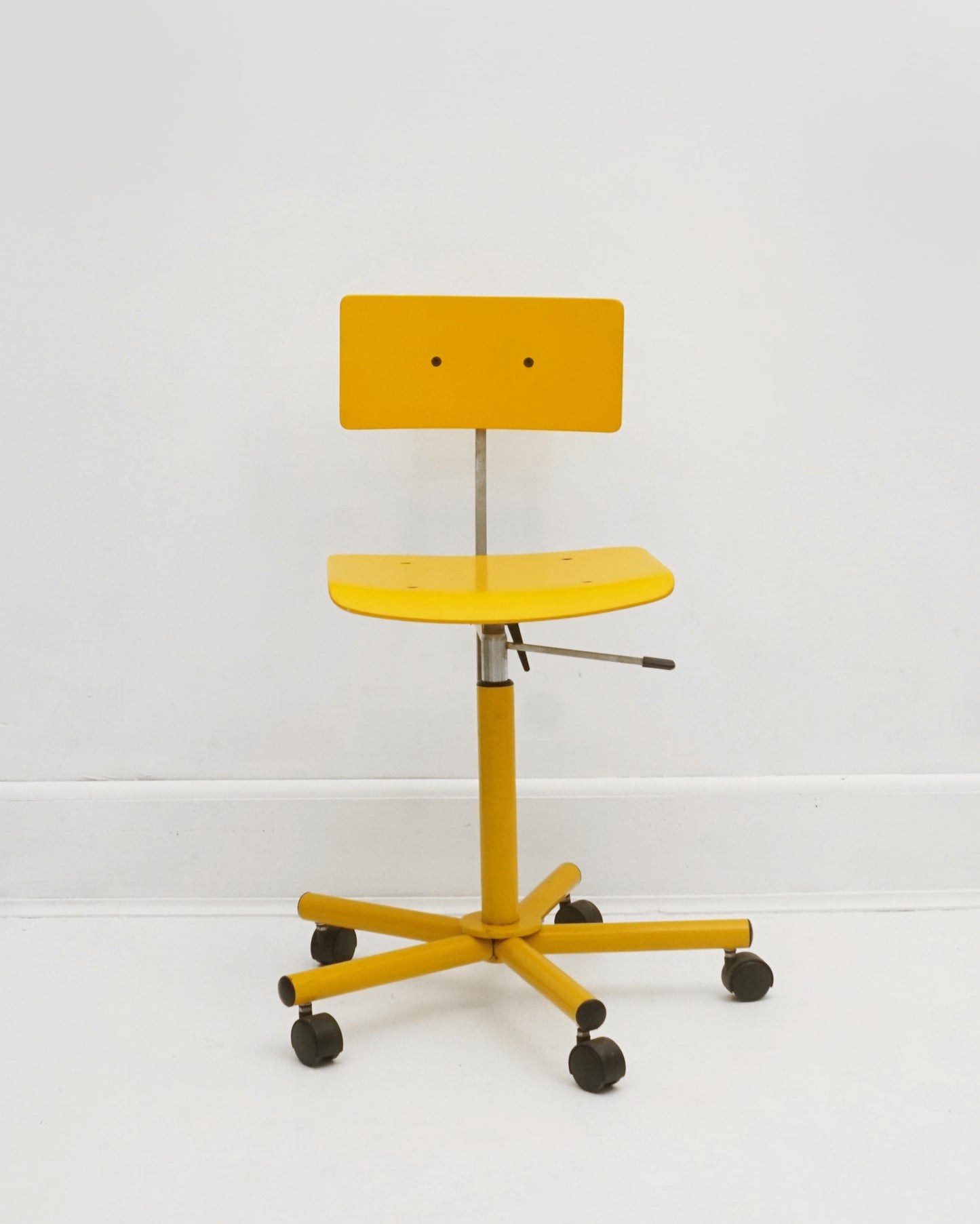 1980s Yellow Desk Chair by Anna Anselmi for Bieffeplast