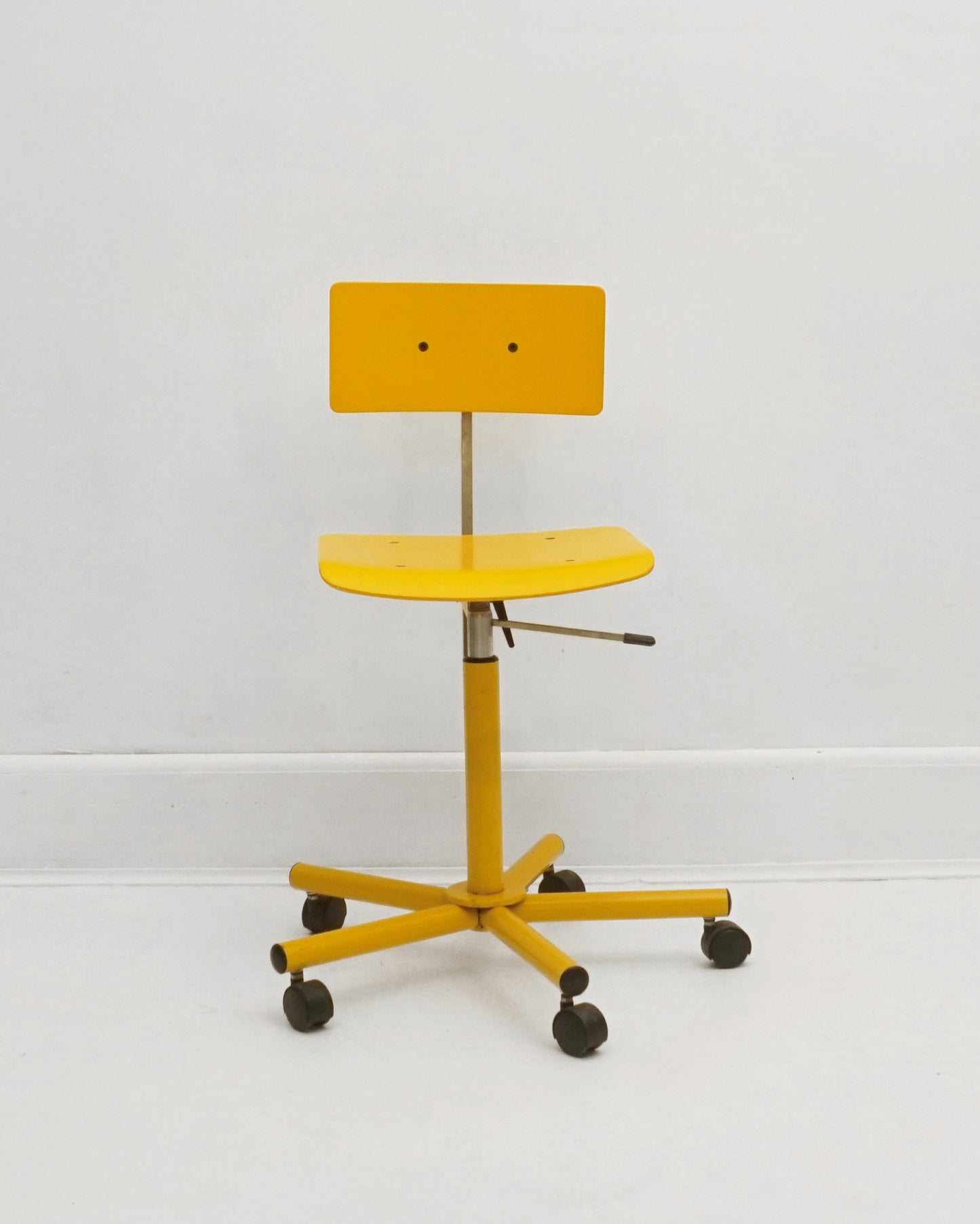 1980s Yellow Desk Chair by Anna Anselmi for Bieffeplast