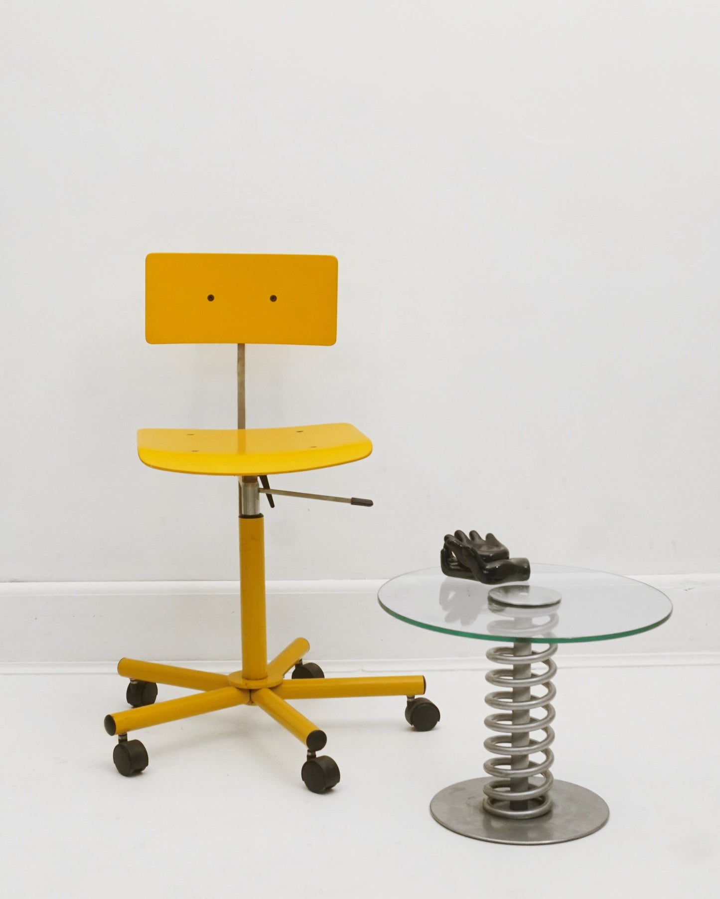 1980s Yellow Desk Chair by Anna Anselmi for Bieffeplast