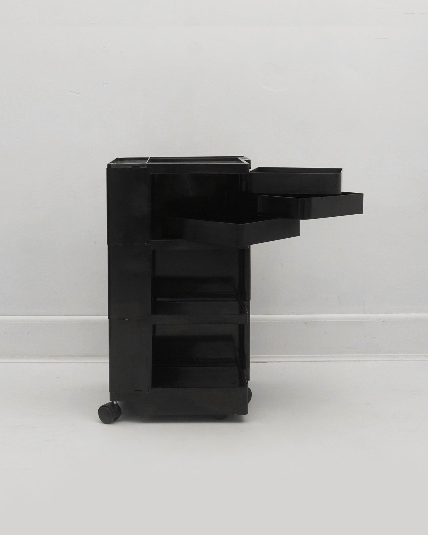 1970s Black Boby Trolley by Joe Colombo for Bieffeplast