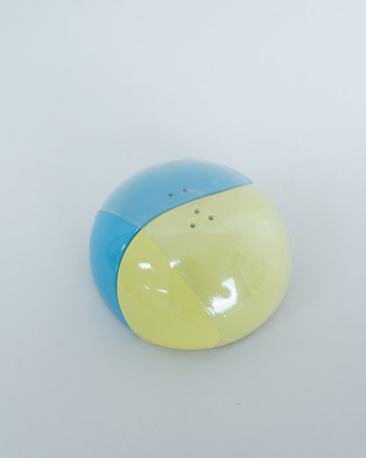 1980s Yin Yang Green and Blue Ceramic Salt & Pepper Shakers by Random Acts of Summer