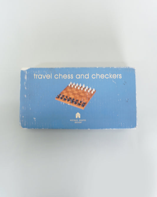 1990s Michael Graves Travel Chess and Checkers NOS and New in Box