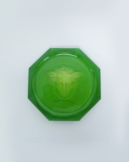 “Lumiere” Emerald Green Coaster or Ashtray by VERSACE for Rosenthal